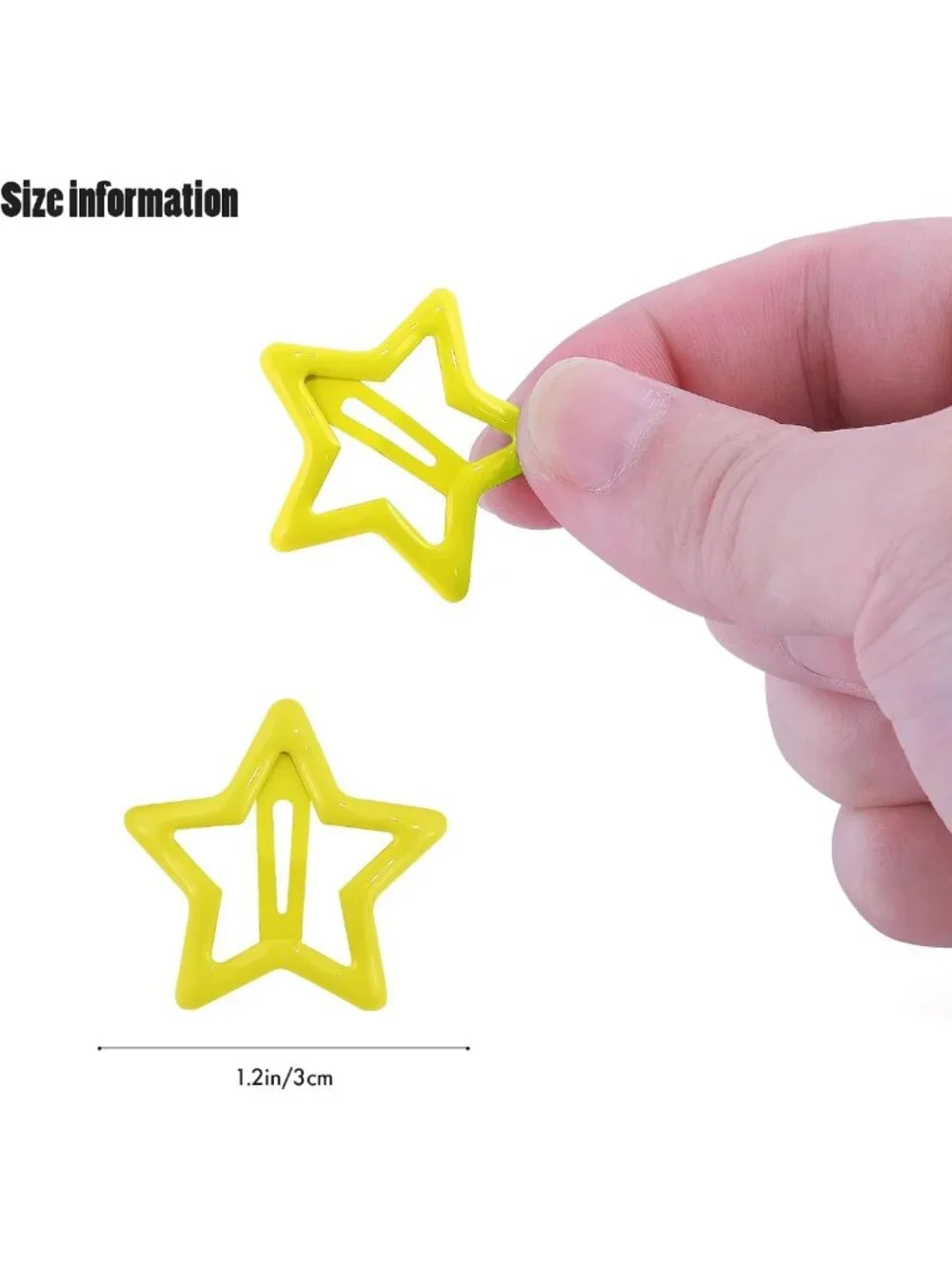 Y2K Multicolor Star Hair Clips - 100PCS Metal Hair Accessories, Trendy & Fun